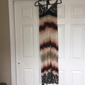 Animal print maxi dress